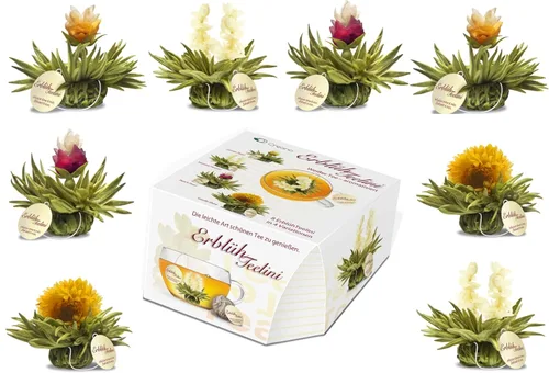 Miniatura 9 de Creano Flores de Té en Taza - Té Floreciente - 8 Tés Florecientes en 4 Variedades Diferentes - Té Verde