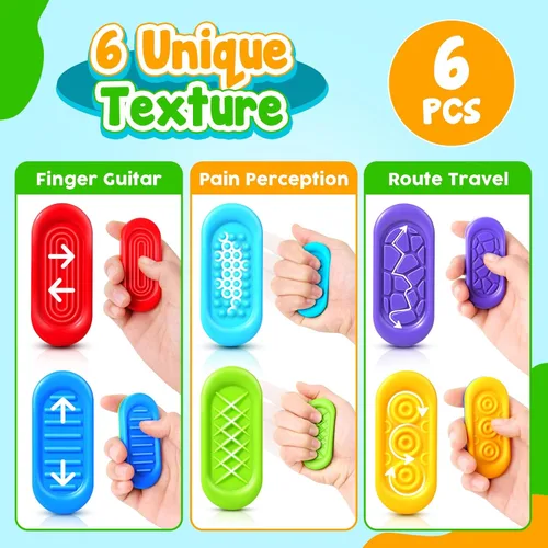 Miniatura 3 de Juguetes sensoriales de mármol para niños - 6 piezas de juguete antiestrés silencioso para el aula, juguetes sensoriales de gel para autismo TDAH