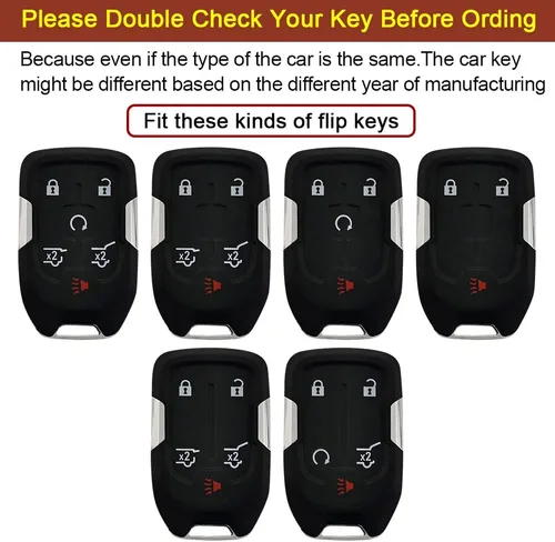 Miniatura 2 de KESENLOE Funda para llavero GMC con llavero Airtag, carcasa de metal para llave de automóvil, protección completa para Chevrolet Chevy Silverado