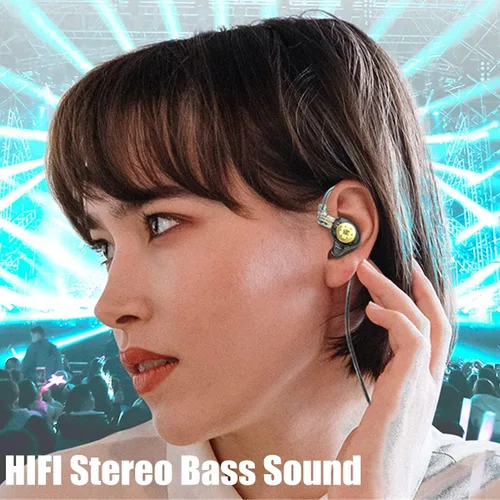 Miniatura 2 de YINYOO KZ EDX PRO - Auriculares para juegos con graves profundos HiFi, IEM para juegos con cable, auriculares con controlador dinámico nuevo de 10