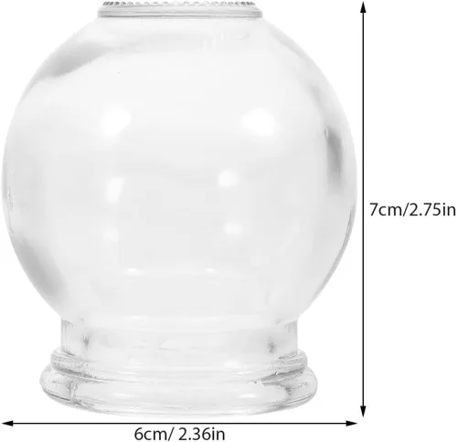 Miniatura 6 de FOMIYES Juego de 6 vasos de cristal para terapia de ventosas de vidrio duradero para uso doméstico, terapia de masaje y recuperación muscular