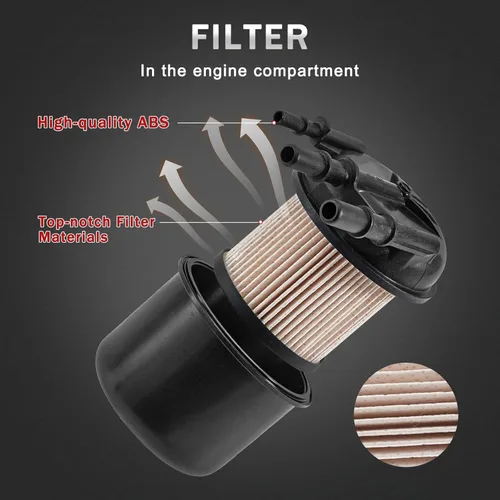 Miniatura 4 de Filtro de combustible diésel 6.7L Powerstroke compatible con Ford F-250 F-350 F-450 F-550 Super Duty V8 2017-2025 Reemplazo# FD4624 FD4625
