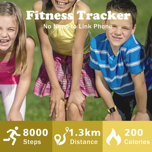 Miniatura 2 de Reloj deportivo digital para niños y niñas con contador de pasos, alarma vibratoria y despertador. Rastreador de actividad a prueba de agua, sin