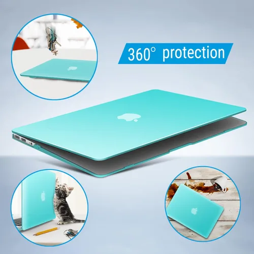 Miniatura 9 de IBENZER - Funda compatible con MacBook Air de 11 pulgadas, modelo A1370 A1465, funda de plástico suave al tacto, rígida, en paquete con funda