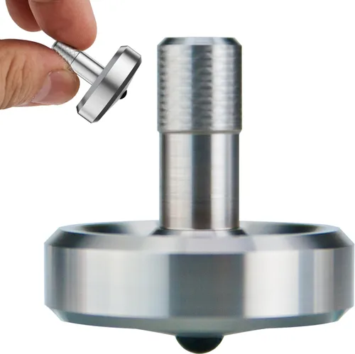 Miniatura 7 de DjuiinoStar Peonza de Latón Premium: Agarre Largo Profundamente Grabado, Tiempo de Giro Largo, Se Estabiliza Rápidamente, Trabajo Metálico Exquisito