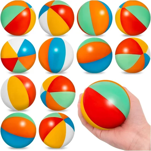 Miniatura 7 de Mini bolas de estrés para playa, bola de estrés para alivio del arco iris, juego de piscina, bolas de espuma de poliuretano para playa hawaiana