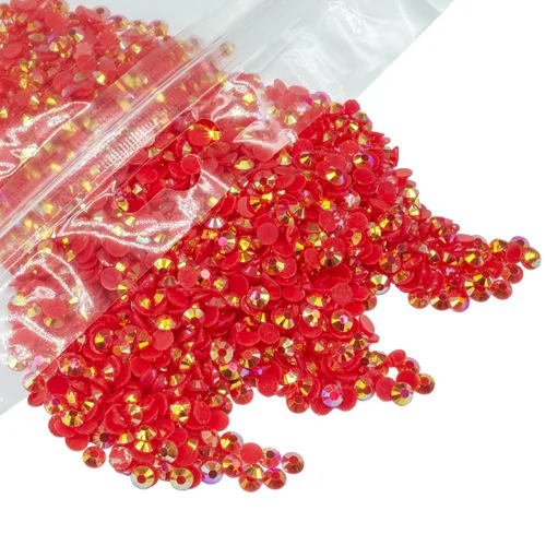 Miniatura 26 de qiipii - 5000 piezas, 4 mm, estrases AB de resina color aguamarina verde para manualidades, piedras de gel planas verde agua AB, gemas al por mayor