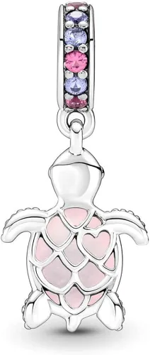 Miniatura 2 de Erizteya Joyería de cristal de Murano de tortuga marina rosa colgante para pulseras de aleación para mujeres collares cumpleaños día de la madre