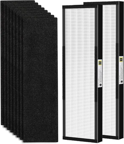 Miniatura 9 de Paquete de 3 filtros HEPA FLT4825 B de repuesto con prefiltros de carbón activado compatibles con purificador de aire AC4825 AC4300 AC4800 AC4900