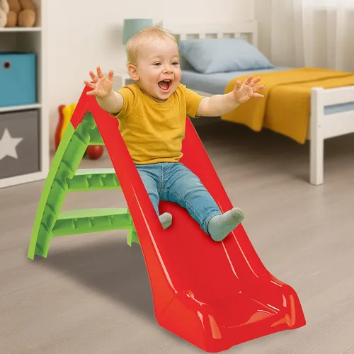 Miniatura 2 de Jamara 460265 - Tobogán infantil Happy Slide - Adecuado para interiores y exteriores, tamaño práctico, fácil montaje