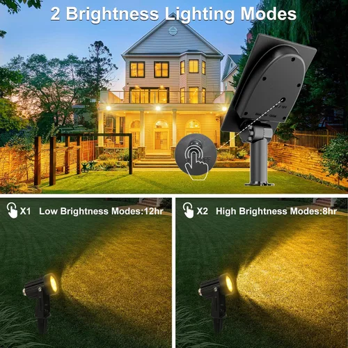 Miniatura 4 de Luces solares para exterior, focos de paisaje IP65 impermeables con cable de 3m, luces de pared para exterior con encendido y apagado automático