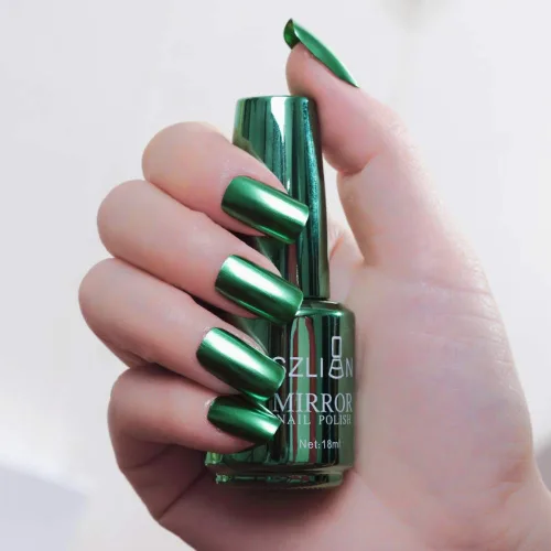 Miniatura 6 de Ofanyia Esmalte de uñas metálico de larga duración brillante para arte de uñas, efecto espejo, esmalte de uñas de gel 2#
