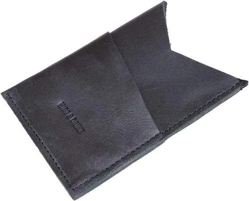 Miniatura 4 de Hide & Drink, Tarjetero de cuero con corte triangular, con capacidad para hasta 6 tarjetas y billetes plegados, organizador de dineroaccesorios