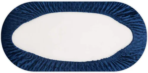 Miniatura 7 de BlueSnail Sábana bajera ajustable de moisés Minky suave y elástica, sábanas para moisés/colchón, paquete de 2 unidades (moisés, azul marino y gris)