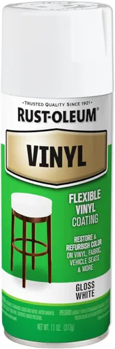 Miniatura 3 de Rust-Oleum 1911830 - Pintura en aerosol especial para vinilo, 12 oz, color blanco