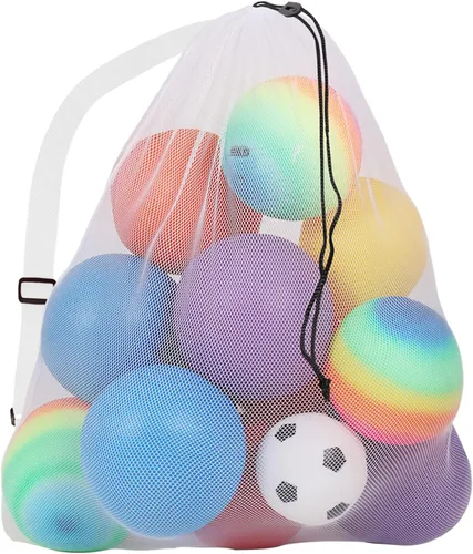Miniatura 17 de GSE Games & Sports Expert 24x36/30x40 X-Large Mesh Sports Equipment Drawstring Bag for Soccers, Basketballs, Footballs