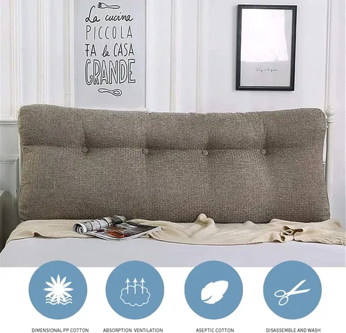 Miniatura 2 de Almohada lumbar rectangular perfecta, almohada grande para cabecero, soporte de posicionamiento de cama, cojín de cabecera de lectura para cama