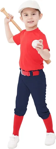 Miniatura 7 de QBK 2T-17Y - Pantalones de béisbol para niños pequeños, pantalones de sóftbol para jóvenes, pantalones de béisbol para niños y niñas