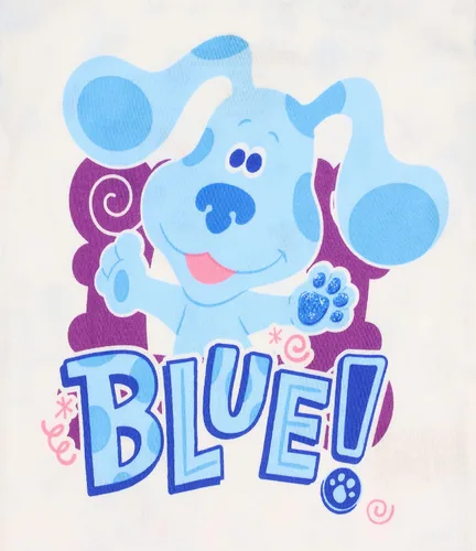 Miniatura 5 de Blues Clues Pijama de algodón para niños conjunto de ropa de dormir de 2 piezas con pantuflas Cozeez a juego talla 2 a 5 para niños pequeños