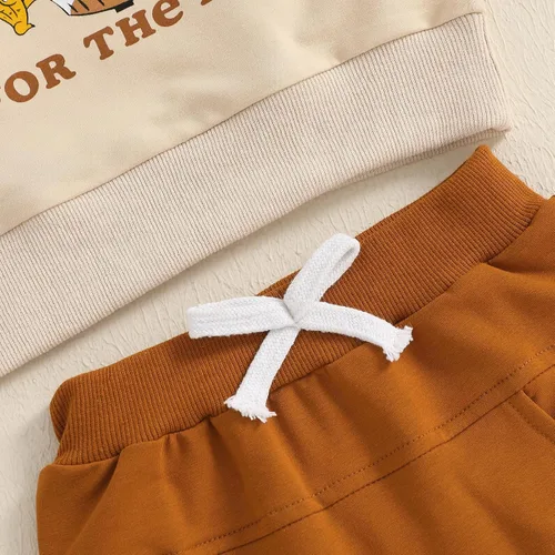 Miniatura 44 de Adobabirl Conjunto de sudadera y pantalones de Halloween para bebé, sudadera y pantalones con parche de calabaza para Halloween, otoño, ropa de bebé