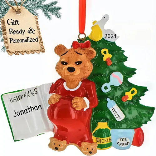 Adorno personalizado para bebé 2025 – Regalos de embarazo personalizados para futura mamá, adorno de Navidad embarazada 2025, regalos para nuevas