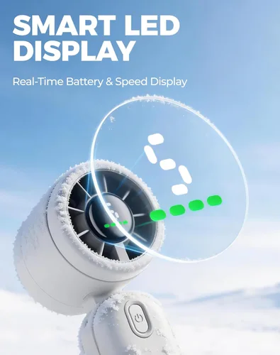 Miniatura 6 de Diveblues iTurbo - Ventilador turbo portátil de mano, mini ventiladores de mano portátiles plegables, batería recargable, pantalla LED de alta