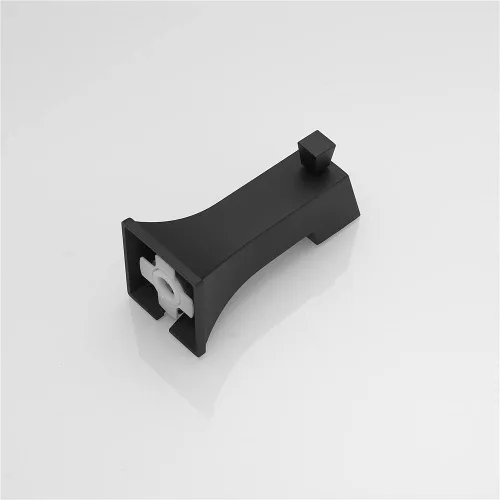 Miniatura 4 de Grifo de bañera, boquilla de ducha, sistema de ducha, pieza de repuesto para baño, extra larga, boquilla de salida de agua, desviador cuadrado Negro