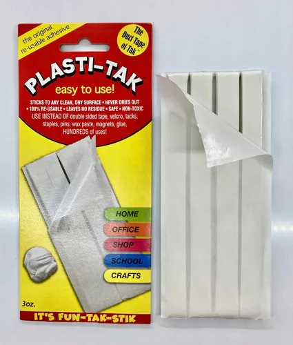 Miniatura 2 de Masilla adhesiva reutilizable de calidad de museo y galería PLASTI-TAK de 3 onzas, no se seca