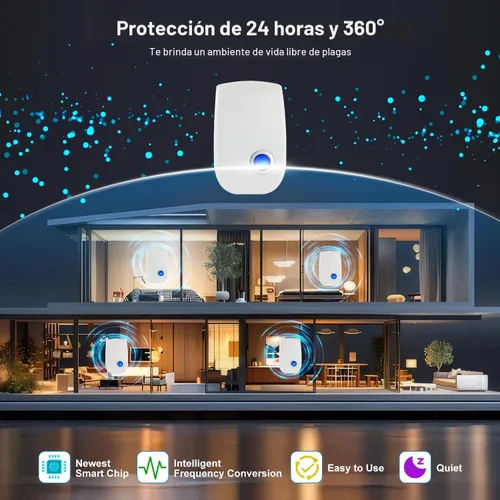Miniatura 5 de 2026 Repelente de plagas ultrasónico mejorado, repelente de ratones para interiores para ratas, ratones, roedores, cucarachas, insectos, mosquitos