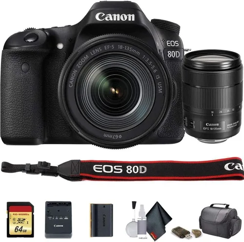 Canon Cámara DSLR EOS 80D con lente de 0.709-5.315 in - Paquete de inicio