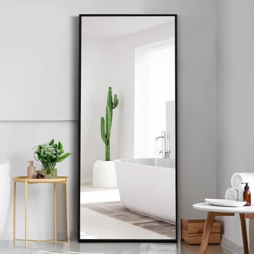 Miniatura 13 de Dolonm Espejo de longitud completa de 65 x 22 pulgadas, espejo de pie de diseño moderno, espejo de cuerpo completo para sala de estar, dormitorio