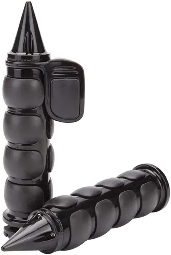 Miniatura 6 de Empuñaduras negras de manillar de motocicleta de 1 pulgada con acelerador compatible con Sportster 883 Street Bike Dirt Bike Cruiser y Chopper