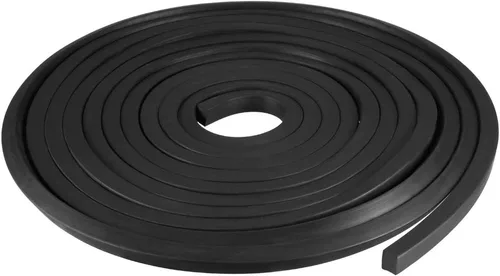 Miniatura 8 de uxcell Tira de sello de goma rectangular maciza, 0.197 in de ancho, 0.118 in de grosor, 3.3 ft de largo, color negro
