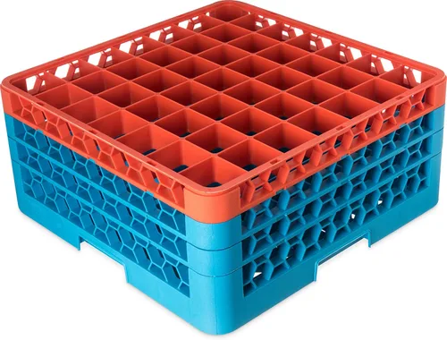 Miniatura 29 de Carlisle FoodService Products RG9-214 OptiClean Estante de vidrio con 9 compartimentos con 2 extensores, 7.12 pulgadas, polipropileno, azul