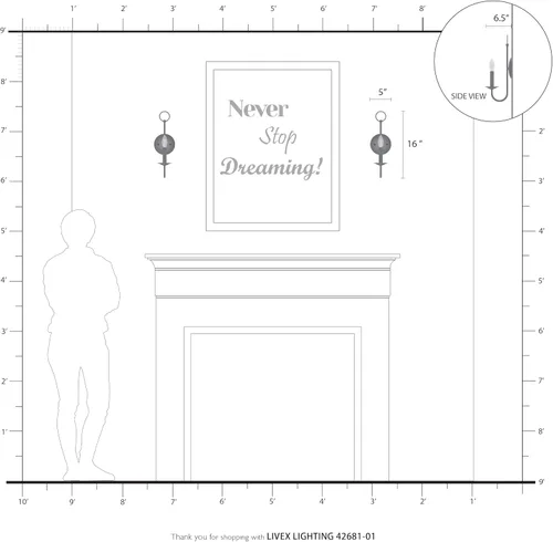 Miniatura 8 de Livex Lighting 42681-01 - Aplique de pared de latón antiguo (1 luz)