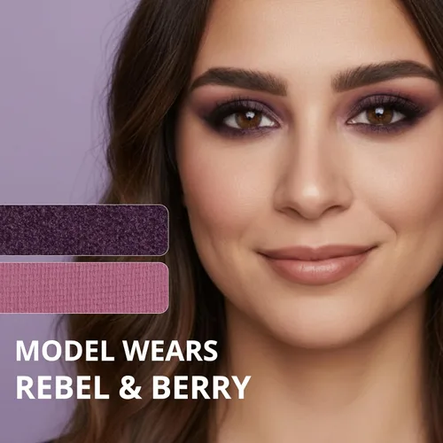 Miniatura 8 de Lamora Paleta de sombra de ojos rosa: 12 sombras suaves de rosa malva, paleta de maquillaje de ojos multiusos con acabados mate y brillantes