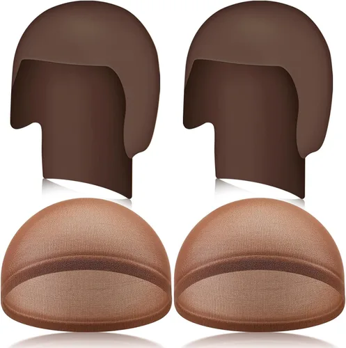 Miniatura 9 de WILLBOND 4 piezas de gorras calvas de Halloween para maquillaje de látex calvo, gorra para cabeza, peluca, sombrero, accesorios de disfraz