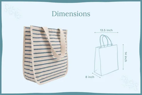 Miniatura 5 de Best Canvas Grocery Shopping Bags - Cloth Grocery Tote Bags - Reusable Cotton Grocery Tote Bags with Bottle Sleeves