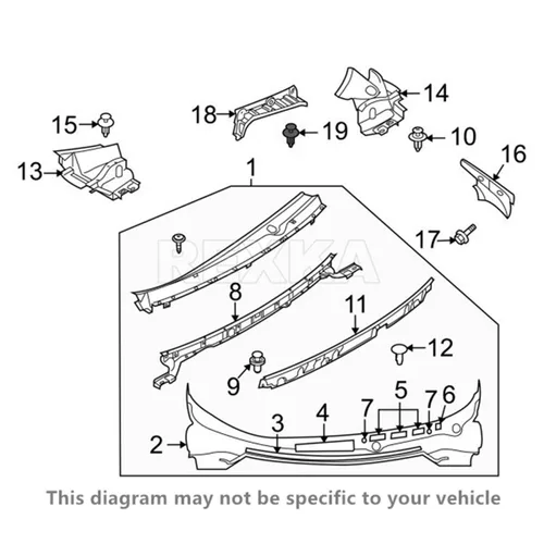 Miniatura 8 de Rexka 10 piezas Splash Shield Fender Liner Bumper Cover Clip de retención BC1D56145 para Mazda 2, 3, 5, 6, 626, CX-5, 7, 9, Miata, MPV, MX-5, 10pcs