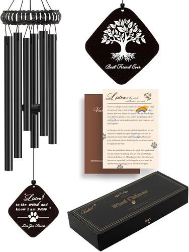 Miniatura 16 de VENBEEL Regalos conmemorativos para perros, campanillas de viento conmemorativas para mascotas de 28", regalo de condolencias por pérdida de perro