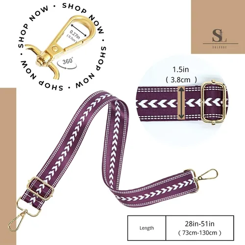 Miniatura 238 de S&loyoe Correas de repuesto para bolso, correa ajustable para bolsa cruzada, correas de guitarra anchas para bolsos de 1.5 pulgadas