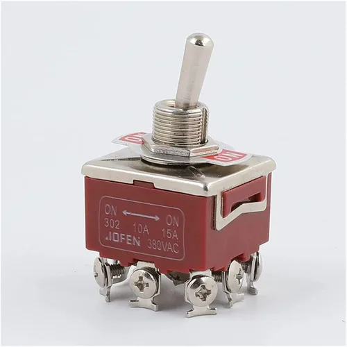 Miniatura 3 de Botón de interruptor de encendido, 1 unidad E-TEN303 0.472 in, 9 pines, 3 posiciones, interruptor basculante de encendido/apagado, interruptor