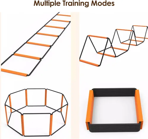 Miniatura 4 de YXXSDP Entrenamiento de velocidad obstáculos para niños, juego de entrenamiento de obstáculos de agilidad ligero para la escuela, equipo de práctica