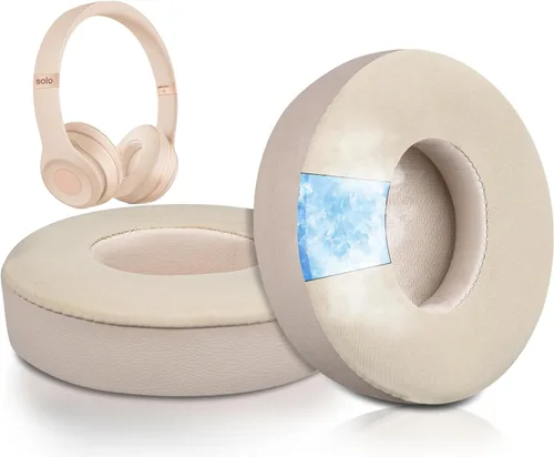 Miniatura 13 de SoloWIT Almohadillas refrescantes para auriculares inalámbricos Beats Solo 2 y Solo 3, almohadillas con espuma de aislamiento de ruido de alta Negro
