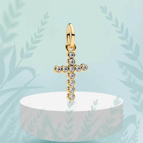 Miniatura 49 de Dijes de plata de ley 925 con diseño de oso dorado para mujer, pulseras y collares, regalos para familiares y amigos, 3 piezas/paquete