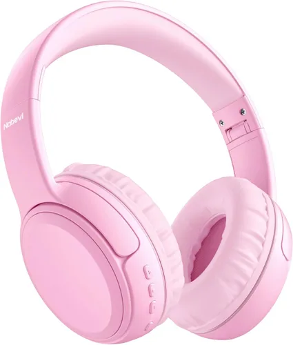 Miniatura 16 de Nabevi Auriculares para niños con cable, auriculares sobre la oreja para niños con micrófono, límite de volumen de 85/94 dB, auriculares para niños