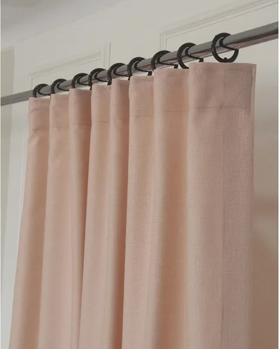 Miniatura 17 de Cortinas de lino sintético (2 paneles de 50 pulgadas de ancho x 108 pulgadas de largo, color blanco hueso)