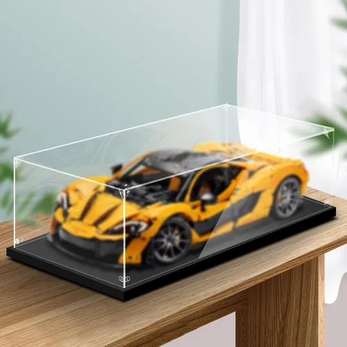 Miniatura 6 de Vitrina para Lego 1:8 Scale Car 42096 42172 42143 42156 42083 42115 42056 42125 76139 76956, 23.62 x 11.81 x 7.87 pulgadas 7.9 in), a prueba