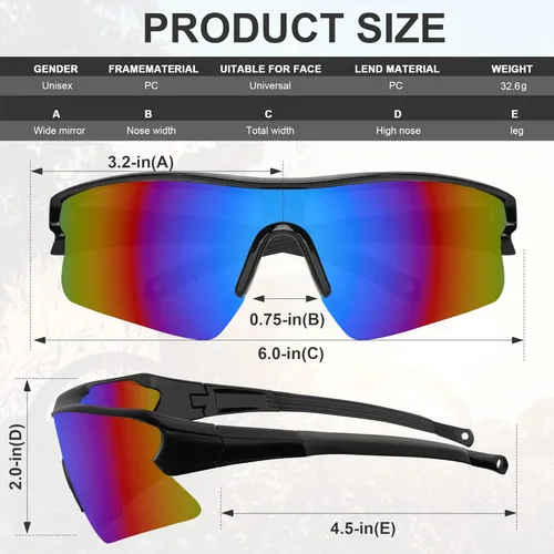 Miniatura 2 de Gafas de seguridad con protección UV para hombres, antiarañazos, conformes a ANSI z87+, gafas protectoras de goma antideslizante con patillas