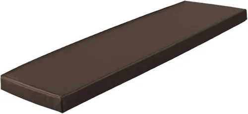 Miniatura 11 de Cojín de asiento de piel sintética impermeable antideslizante para banco largo de jardín, 2 pulgadas de grosor, para muebles de patio de interiores